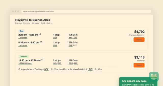 New free Chrome extension links airport codes to lounge guides and aircraft to seat maps